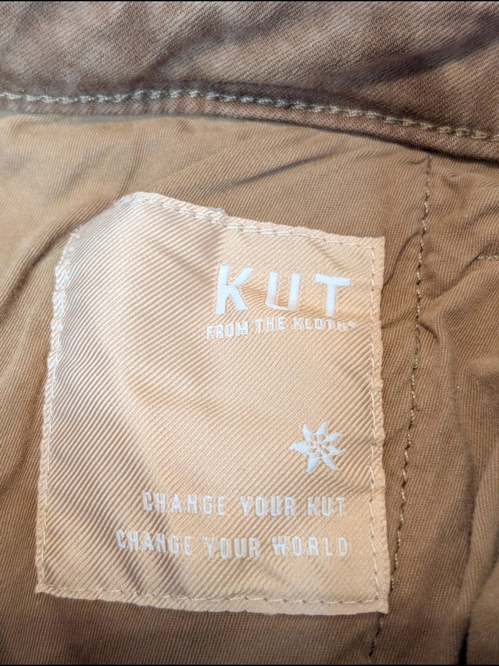 Kut From the Kloth Campbell High Rise Straight Leg Jeans Pants Taupe Camel Brown - Picture 10 of 13